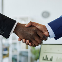 Shake hands after a good deal.